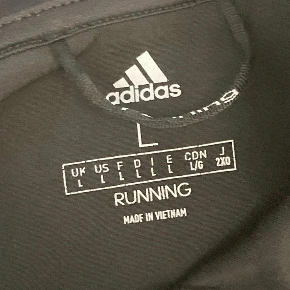 Adidas Running Black Windbreaker Jacket, Size Large - Picture 5 of 7